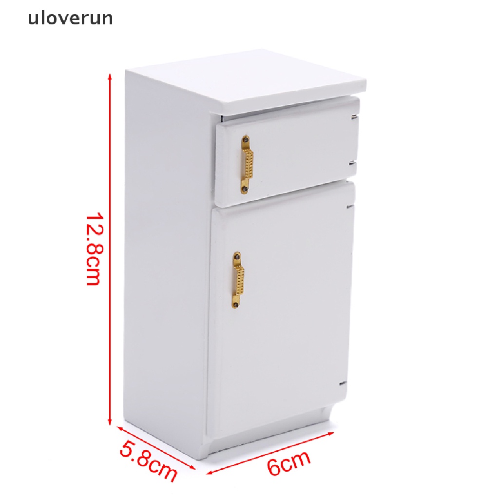 Mô Hình Tủ Lạnh Mini Bằng Gỗ Dùng Trang Trí Nhà Búp Bê