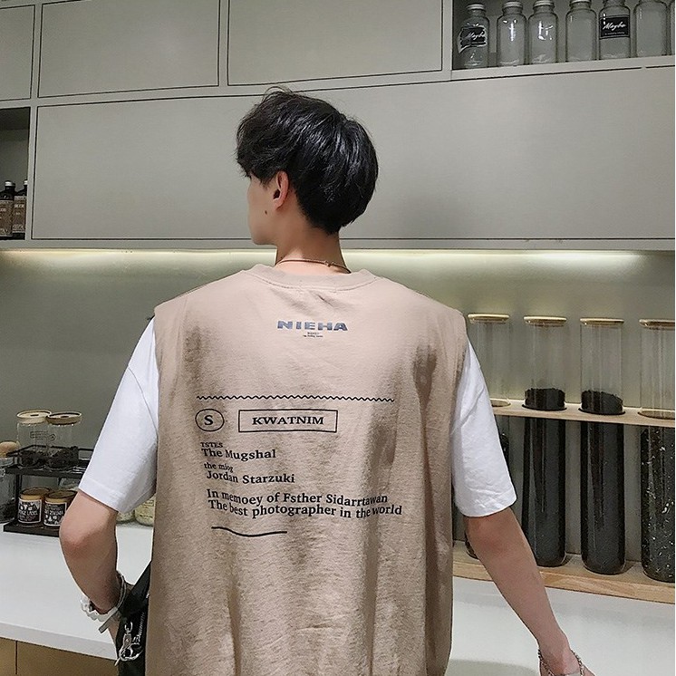 Áo thun tay ngắn in chữ phong cách hàn quốc thời trang cá tính cho nam