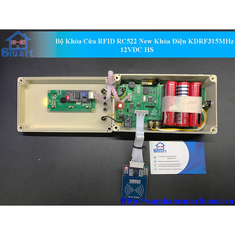 Bộ khóa cửa RC522 kèm pin dự phòng