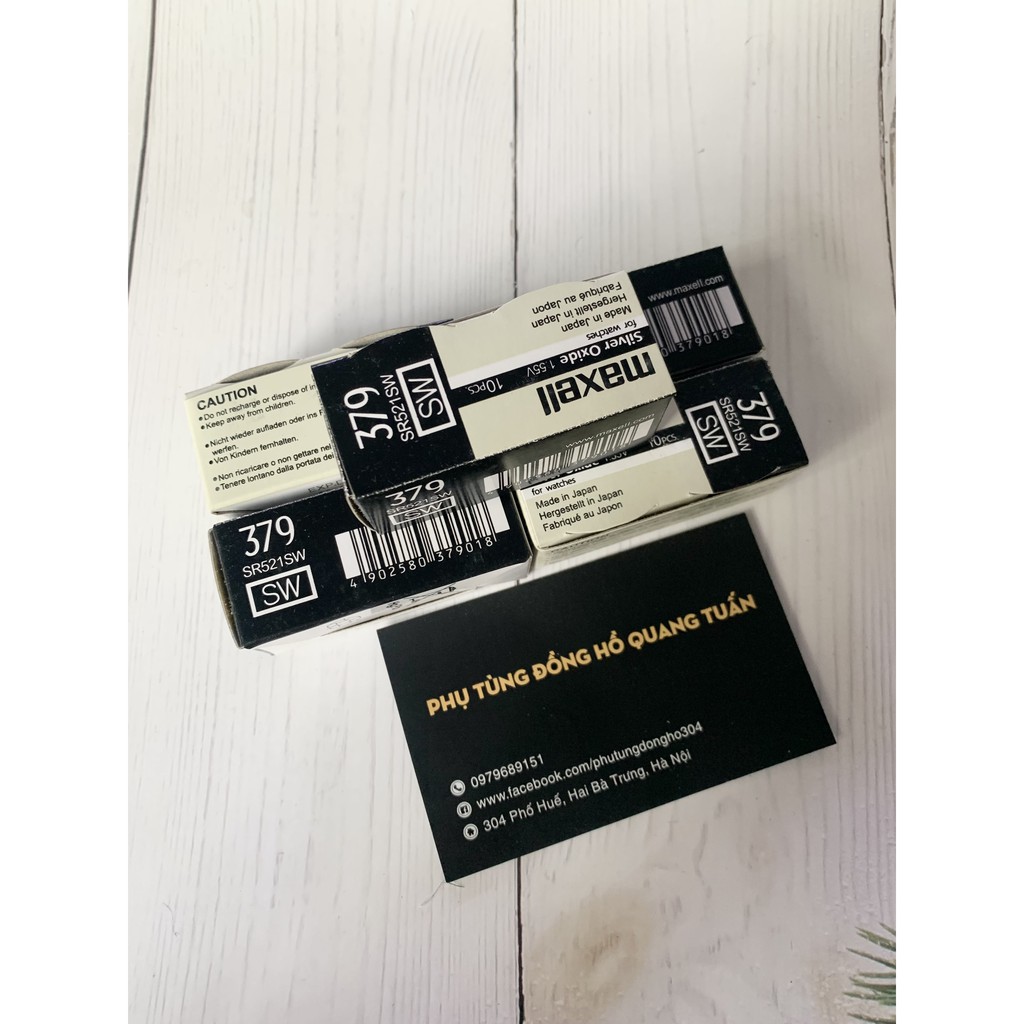 Pin hộp Maxell SR521SW G0 AG0 LR69 379A SR521 Nhật Bản (Pin viên SR521SW)