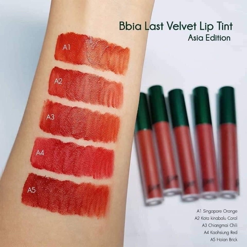 Son kem lỳ Bbia Last Velvet Lip Tint - bản dành riêng cho Châu Á (Asia Edition)