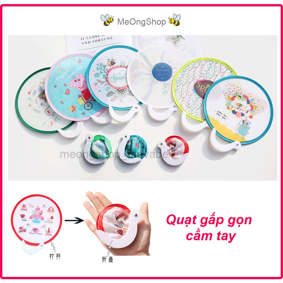 Quạt Cầm Tay Gấp Gọn mini Bỏ Túi Siêu Tiện Lợi