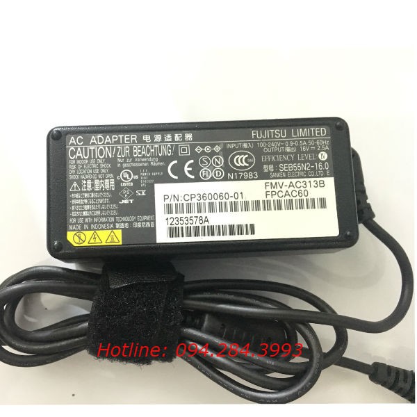 Adapter nguồn máy Scan Fujitsu 16V 2.5A