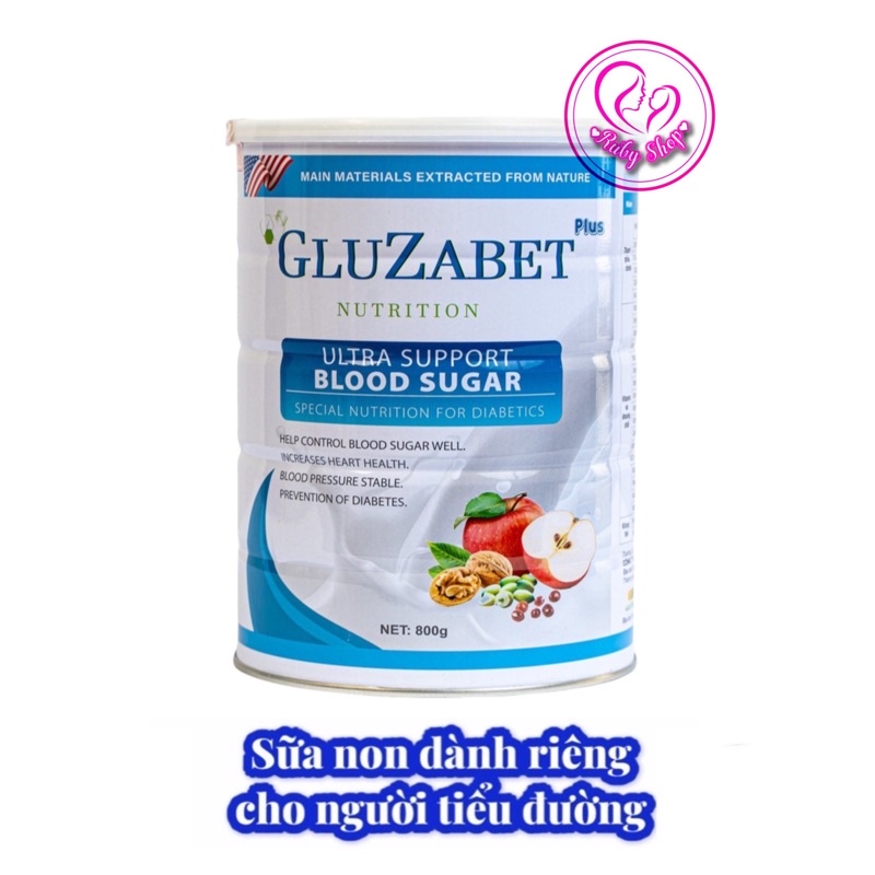 [Chính hãng] Hộp 800g sữa non tiểu đường Gluzabet ổn định đường huyết date mới