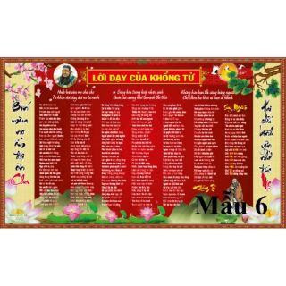 [ÉP PLASTIC] Lời Dạy Khổng Tử khổ A3(29.7cm x42cm) Mẫu 6