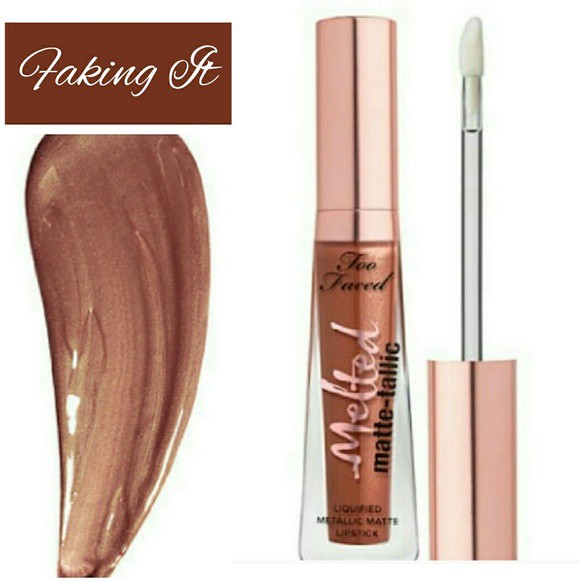 Son Ánh Nhũ Too Faced Melted Matte-Tallic Màu Faking It Ribu Shop | Shopee  Việt Nam
