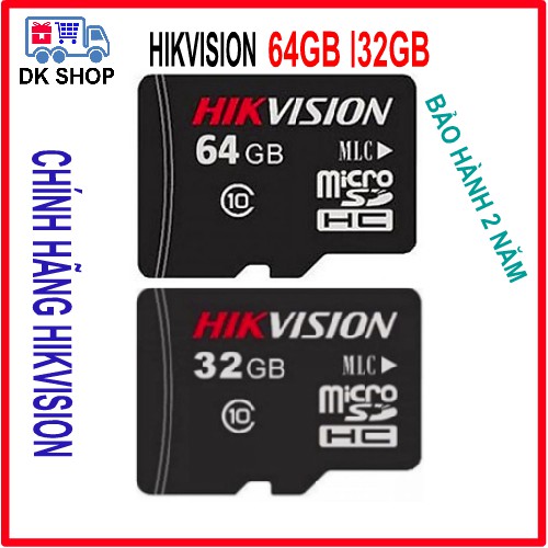 Thẻ Nhớ Chính Hãng Hikvision C1 64 GB Và Hikvision C1 32GB - Bảo Hành 24 Tháng.