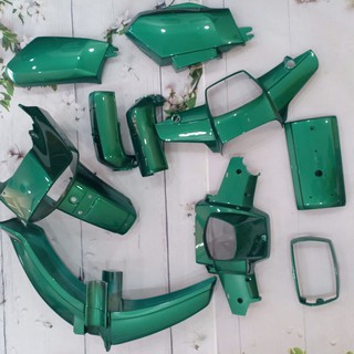 Dàn áo xe HONDA-DREAM II màu Xanh Heineken, chất liệu nhựa ABS nguyên sinh, tặng kèm bộ tem