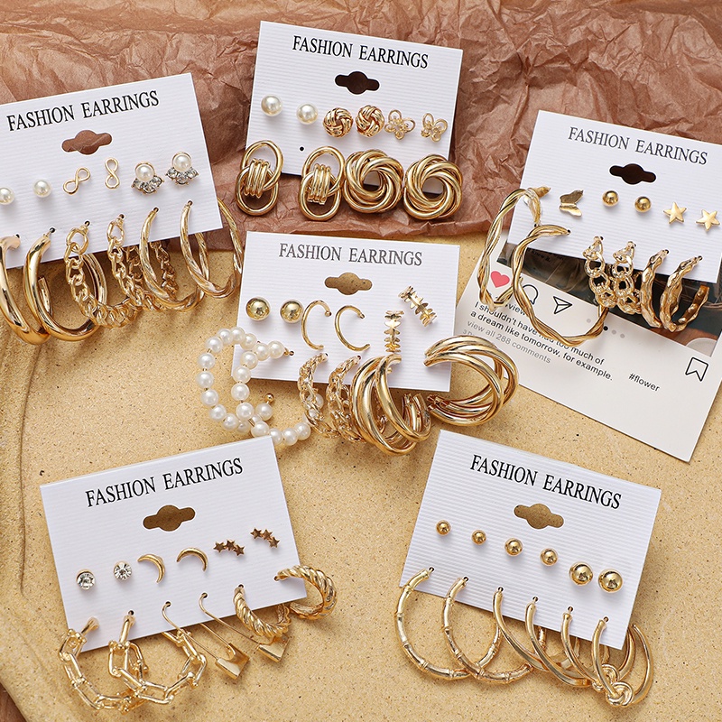 Bộ khuyên tai tạo hình độc đáo thời trang cho nữ