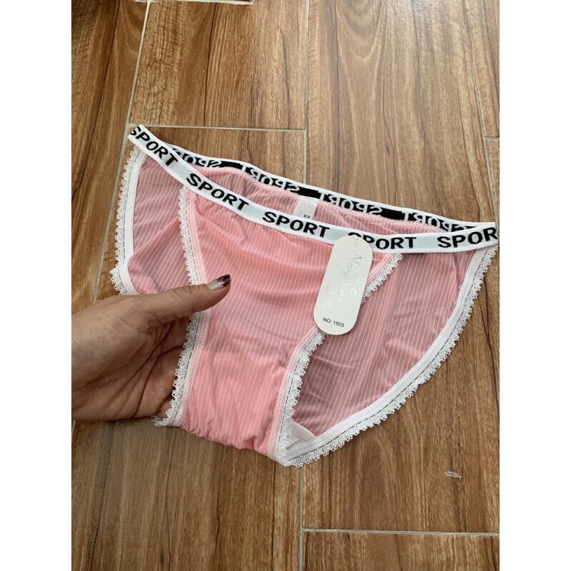 Quần lót kẻ thun cạp chữ sexy phong cách thể thao nóng bỏng 1503