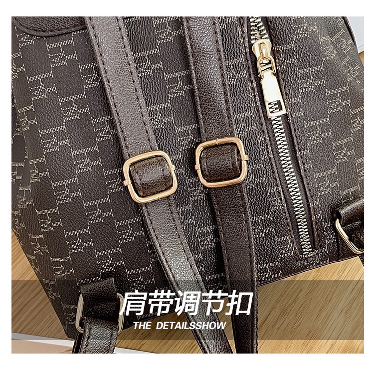 Balo Da JASMIN NOIR PU Dây Rút In Chữ Thời Trang Cho Nữ