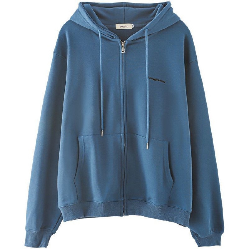Áo Khoác Hoodie 65% Cotton Dáng Rộng Thêu Chữ Đơn Giản Thời Trang Xuân Thu Mới 2022