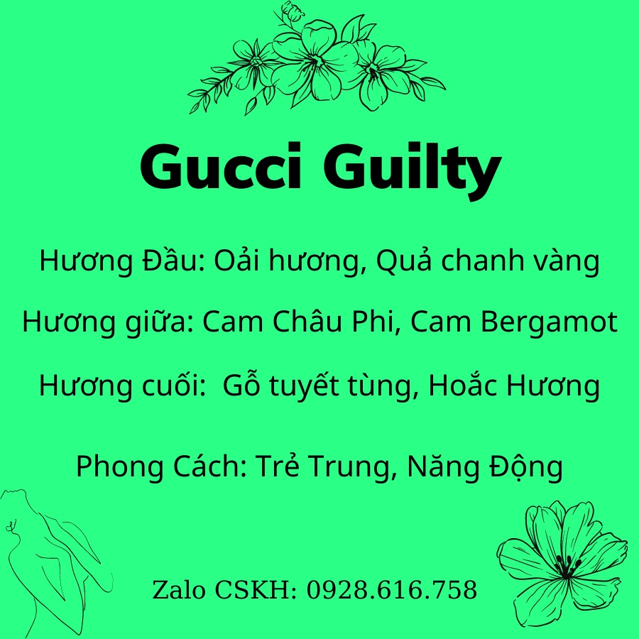 Nước Hoa mini, Nước Hoa Guuci Guilty EDP 20ml 6D Sang Trọng Quyến Rũ, Thơm Lâu 12h | Thế Giới Skin Care