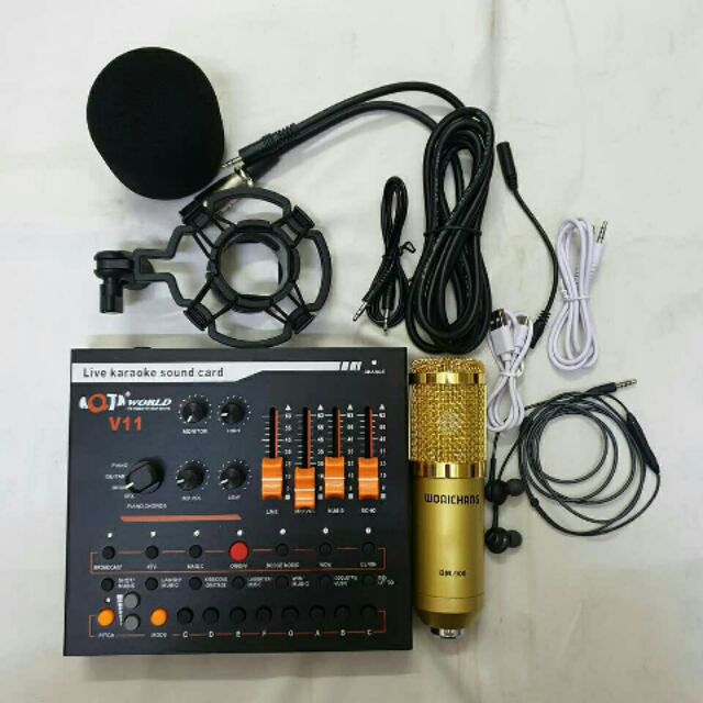 Combo mic BM-900 và sound card V11 mới nhất 2019