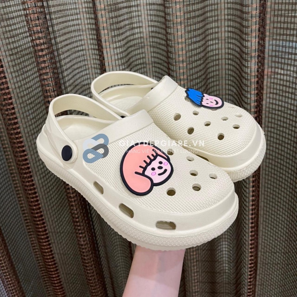 Dép Sục Crocs Cao Cấp Sticker Dễ Thương Siêu Nhẹ Thoáng Chân[SUC301stickerNAMNU]