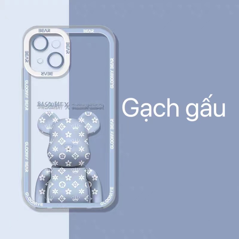 Ốp điện thoại hình gấu LV X cho iphone 13ProMax i13 13pro 11 Pro Max i11 iX Xlus 8plus 7 PLUS XR Xs MAX 12Pro 12ProMax