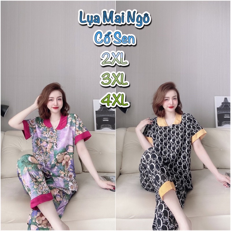 (Bigsize 45-110kg) Đồ bộ Lụa Cao Cấp - Hàng chuẩn size