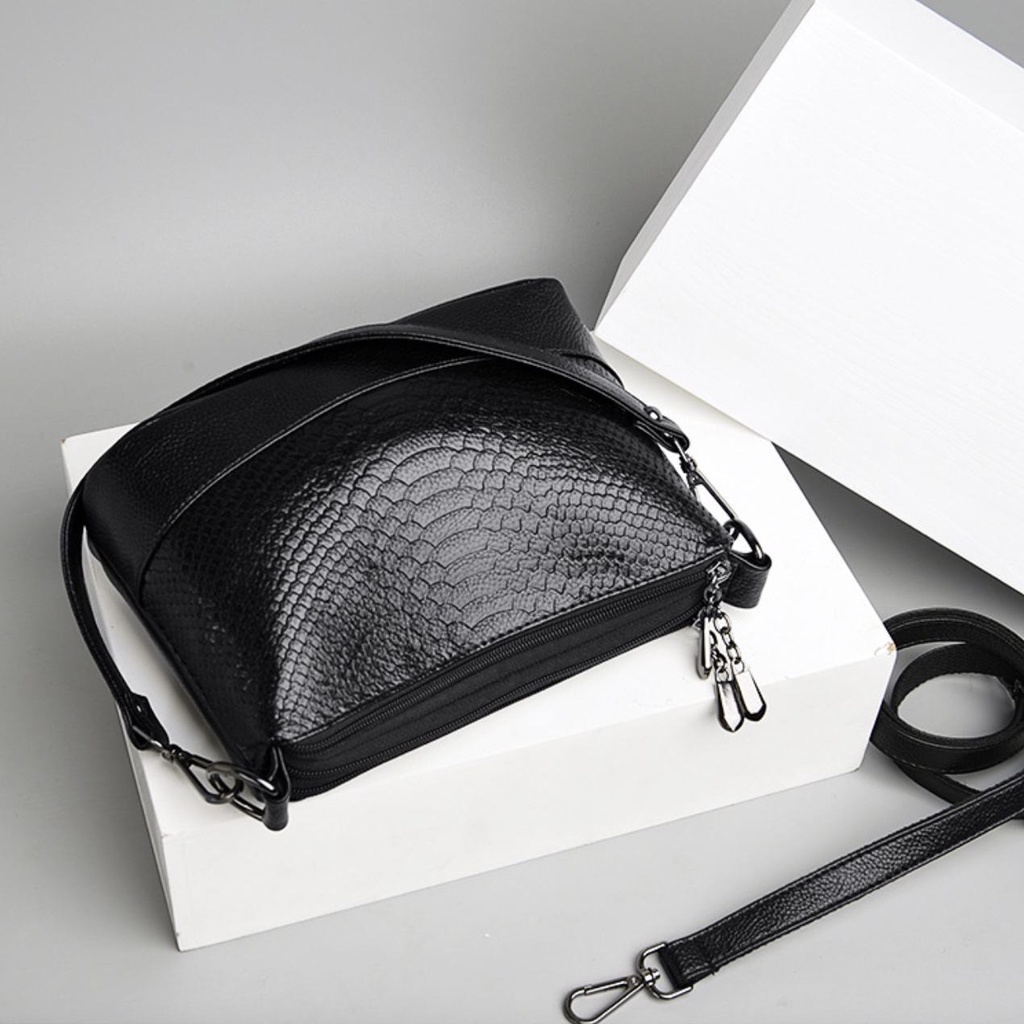 Túi Xách Da Cá Sấu Mềm Nhiều Ngăn Thời Trang Cho Phụ Nữ Trung Niên 2022