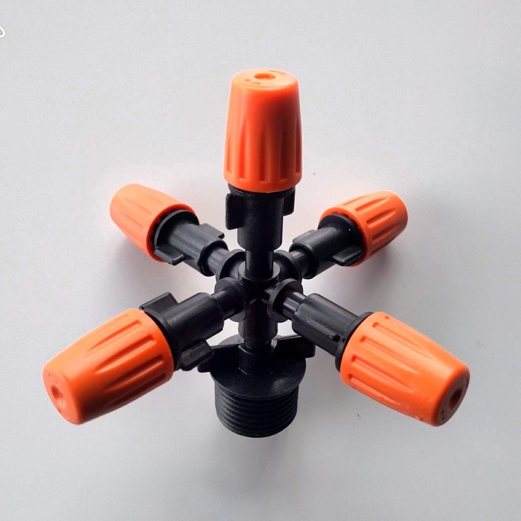 Bộ 5 đầu tưới Phun sương 50Lit/h, Khởi thủy trơn 6mm