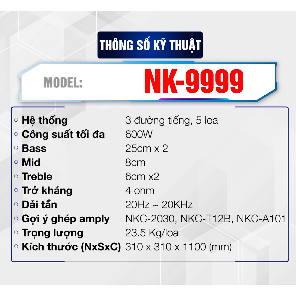 Loa đứng NK-9999 NIKOCHI