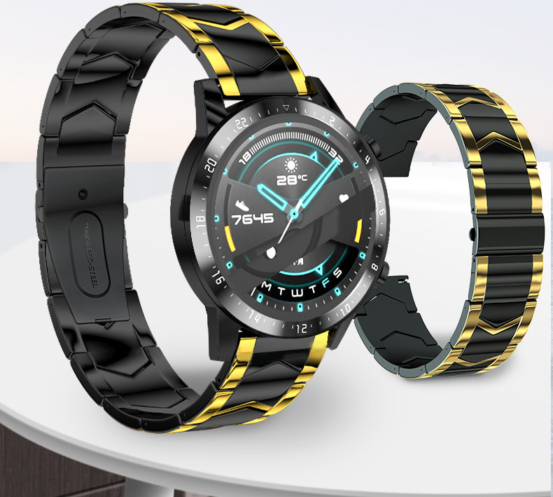 Dây Đồng Hồ Bằng Thép Sang Trọng 22mm Cho Samsung Galaxy Watch 3 45mm 46mm Gear 2 2neo Live S3 S4
