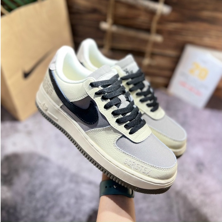 Giày Air force 1 Low Gore Tex Olive Black, Af1 O Liu Đen.