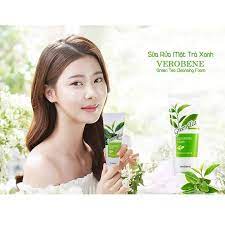 Sữa rửa mặt Trà Xanh Verobene Green Tea Cleansing Foam 150ml