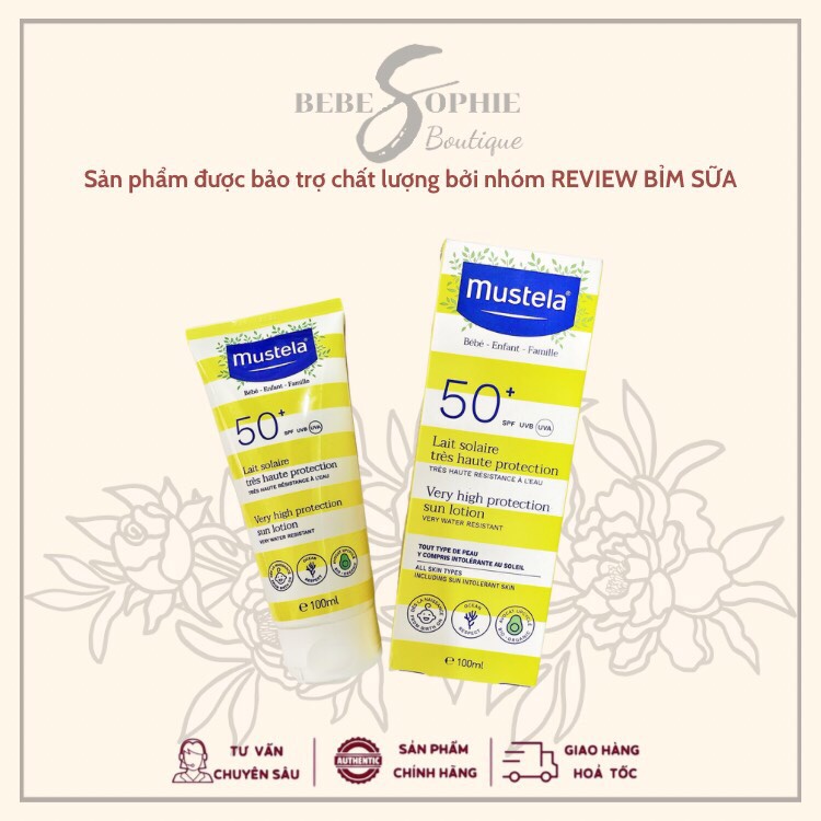 Kem chống nắng Mustela SPF 50+ dịu nhẹ cho bé từ sơ sinh - Date Mới Nhất