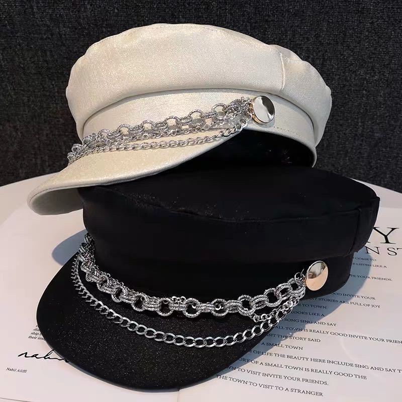 Mũ Kepi Thuỷ Thủ Beret Backer Boy Khoá Vuông Thu Đông Cho Nữ,Phom Chuẩn Cứng Cáp, Phong Cách Hàn Quốc - Hàng Quảng Châu
