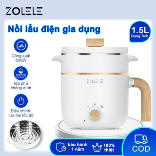 Nồi nấu canh đa năng Zolele 1.5L chiên và hấp nồi đa năng tiện lợi nồi hơi trứng