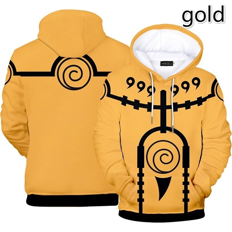 Áo Hoodies Có Nón Dài Tay In Hình Naruto 3d Thời Trang