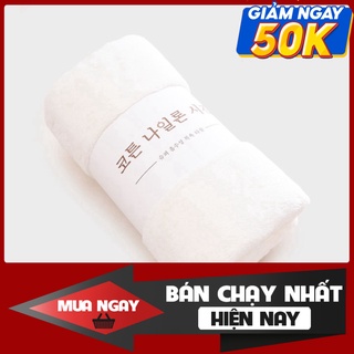 Khăn tắm lông cừu hàn quốc cao cấp 70x140 cm chất bông siêu mềm mịn thấm nước cực nhanh dùng cho khách sạn bé sơ sinh