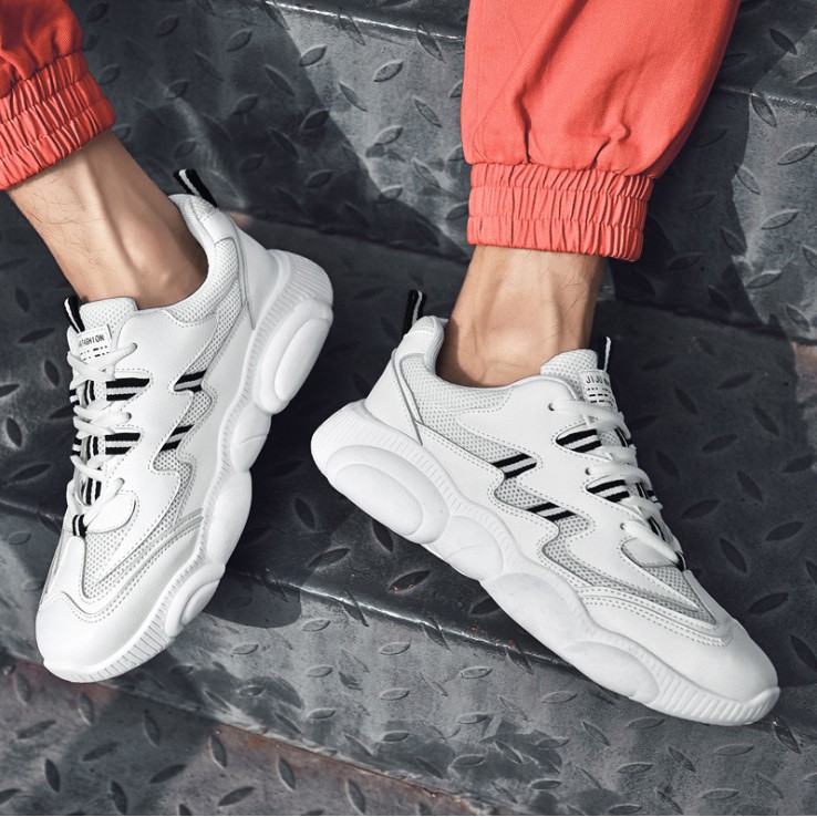 Giày thể thao sneaker nam D75, phong cách trẻ trung năng động, đế cao su non đi cực êm