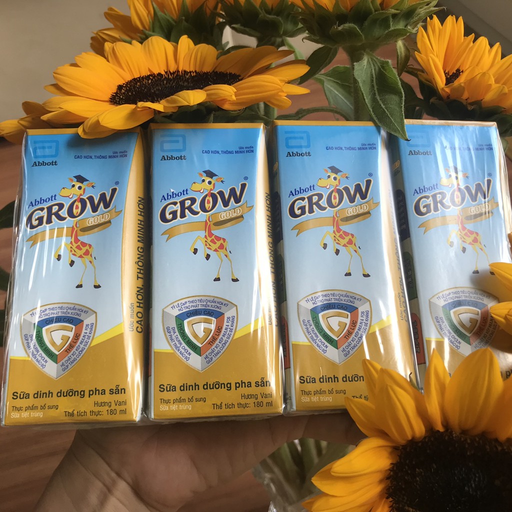 SỮA BỘT PHA SẴN ABBOTT GROW HƯƠU CAO CỔ 180ML PHA SẴN, LỐC 4 HỘP