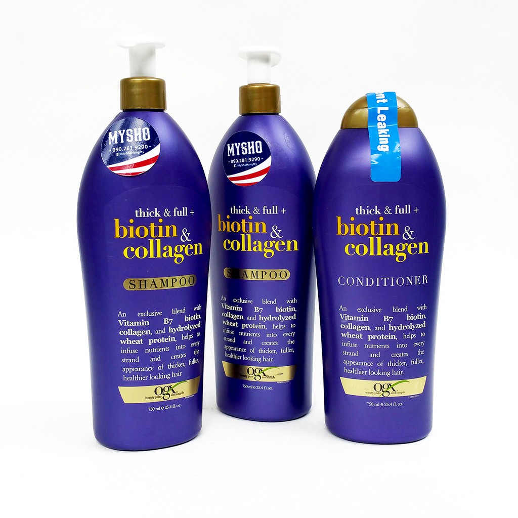 Dầu Gội Biotin & Collagen 750ml - Phục hồi và chống rụng tóc (1 Chai)