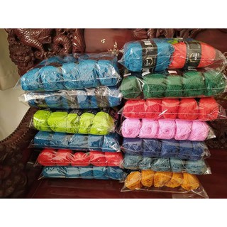 Thanh lý len 7 cuộn len cúc tần 50gr màu siêu xinh