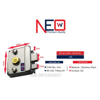 [CHÍNH HÃNG] Khóa cổng cửa sắt NEWNEO V88, có hình thực tế