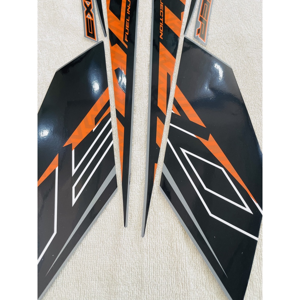 Bộ tem 3 lớp decal dán xe máy Yamaha Exciter 150 đời 2020 2021 màu xám cam zin thái siêu đẹp