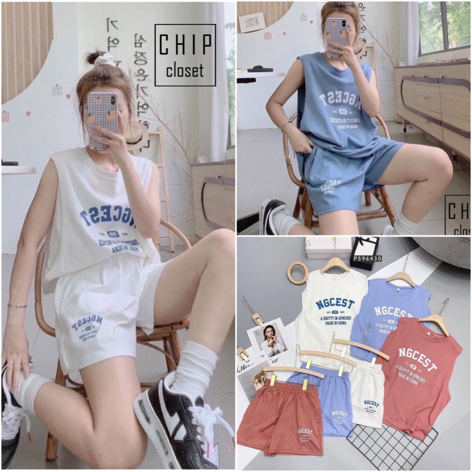 Set Đồ Nữ Tanktop Thể Thao Form Rộng ( Có Kèm Bra) In Số 215 Ulzzang 💖 Set 3 Món Áo Tanktop Quần Short Đùi 💖 FREESHIP