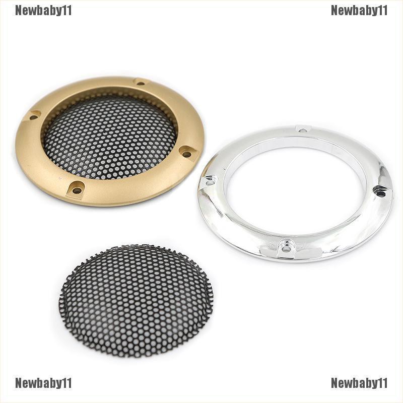 Set 2 Ốp Lưới Tròn 2 &quot;inch Bằng Kim Loại Trang Trí Loa Âm Thanh