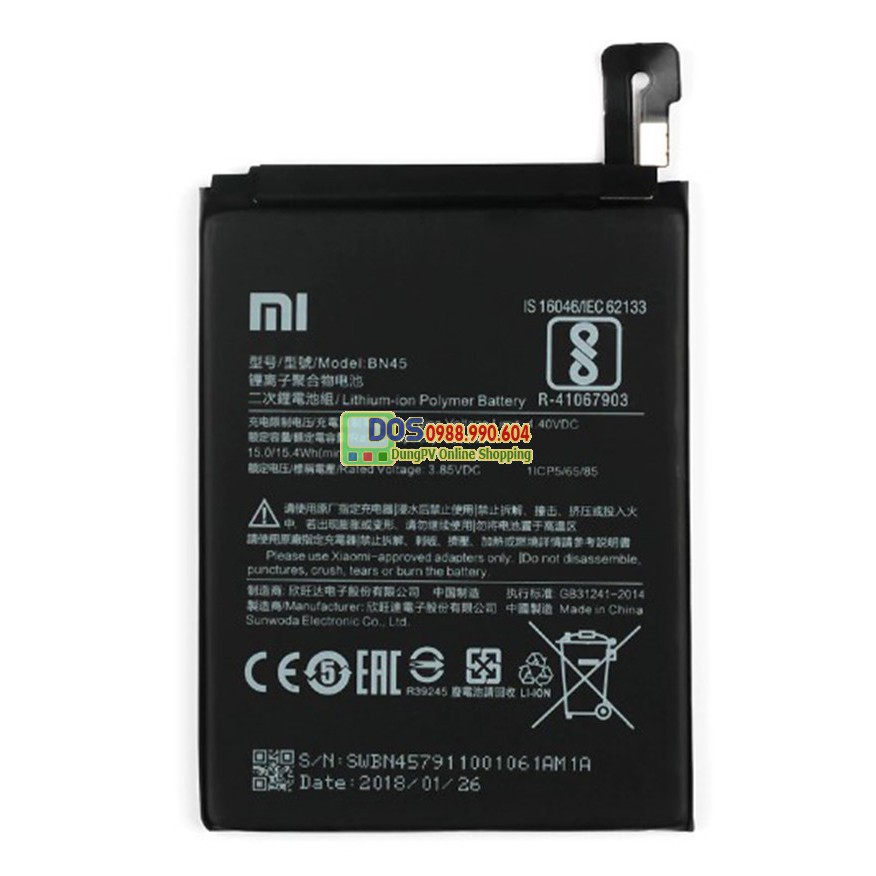 Pin xiaomi redmi note 5 chính hãng