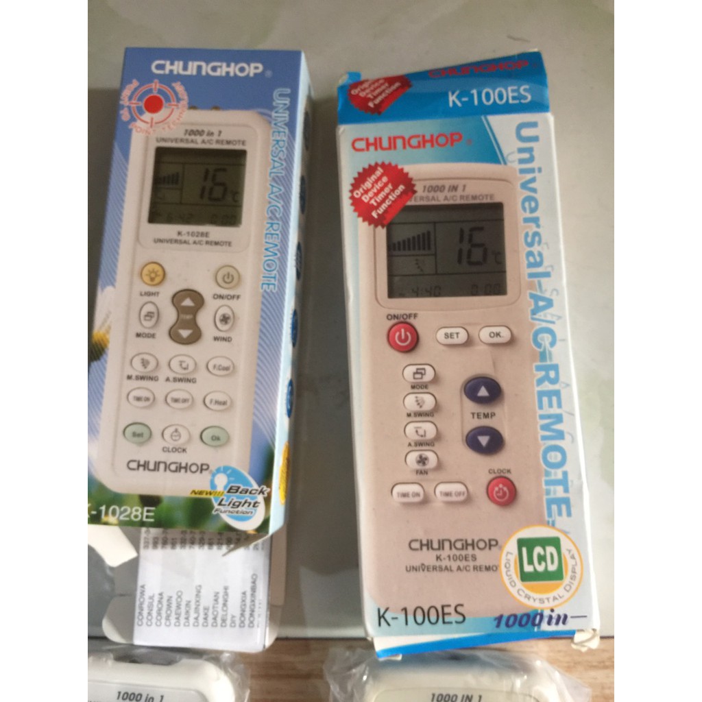 điều khiển điều hòa chunghop K - 100ES