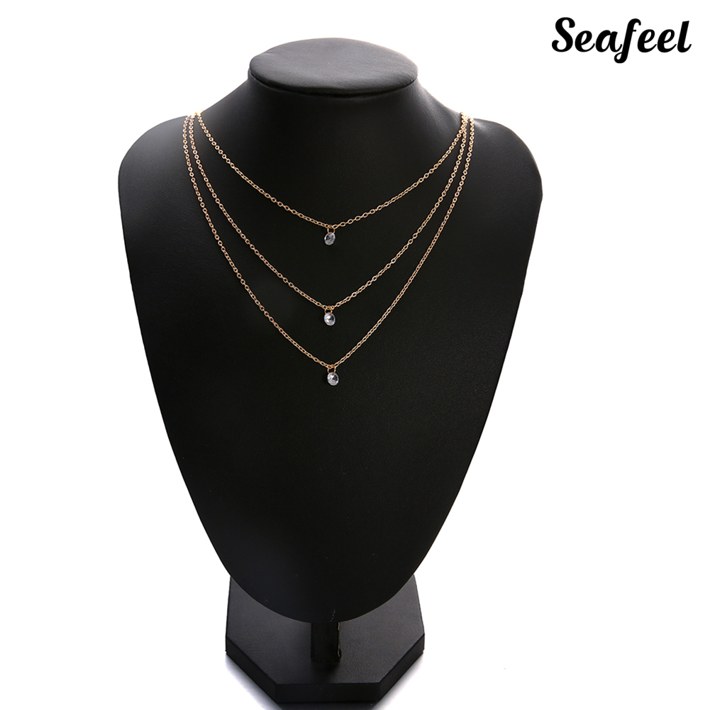 SF Vòng Cổ Choker Nhiều Lớp Đính Đá Thời Trang Cho Nữ