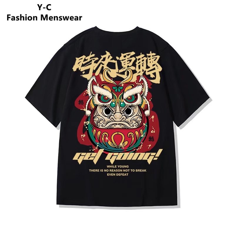 Áo Thun Tay Lỡ Cổ Tròn In Chữ M-8XL Phong Cách Hip Hop Thời Trang Mùa Hè Cho Nam Và Nữ