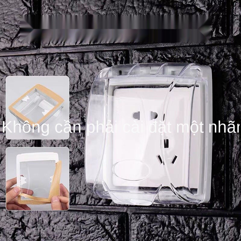 BKeo dán loại 86 hộp chống thấm tự dính giấu kín nhà vệ sinh phòng tắm hắt mưa ổ cắm bảo nắp đậy công tắc