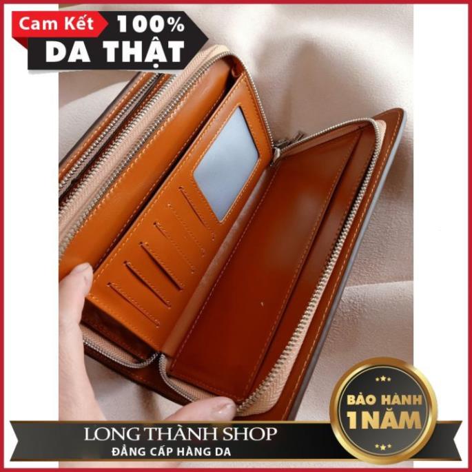 Ví nam dài da bò cao cấp thật 100 % (Ví ngang) Đẹp