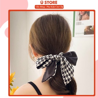 Dây buộc tóc Scrunchies lụa ziczac siêu mềm