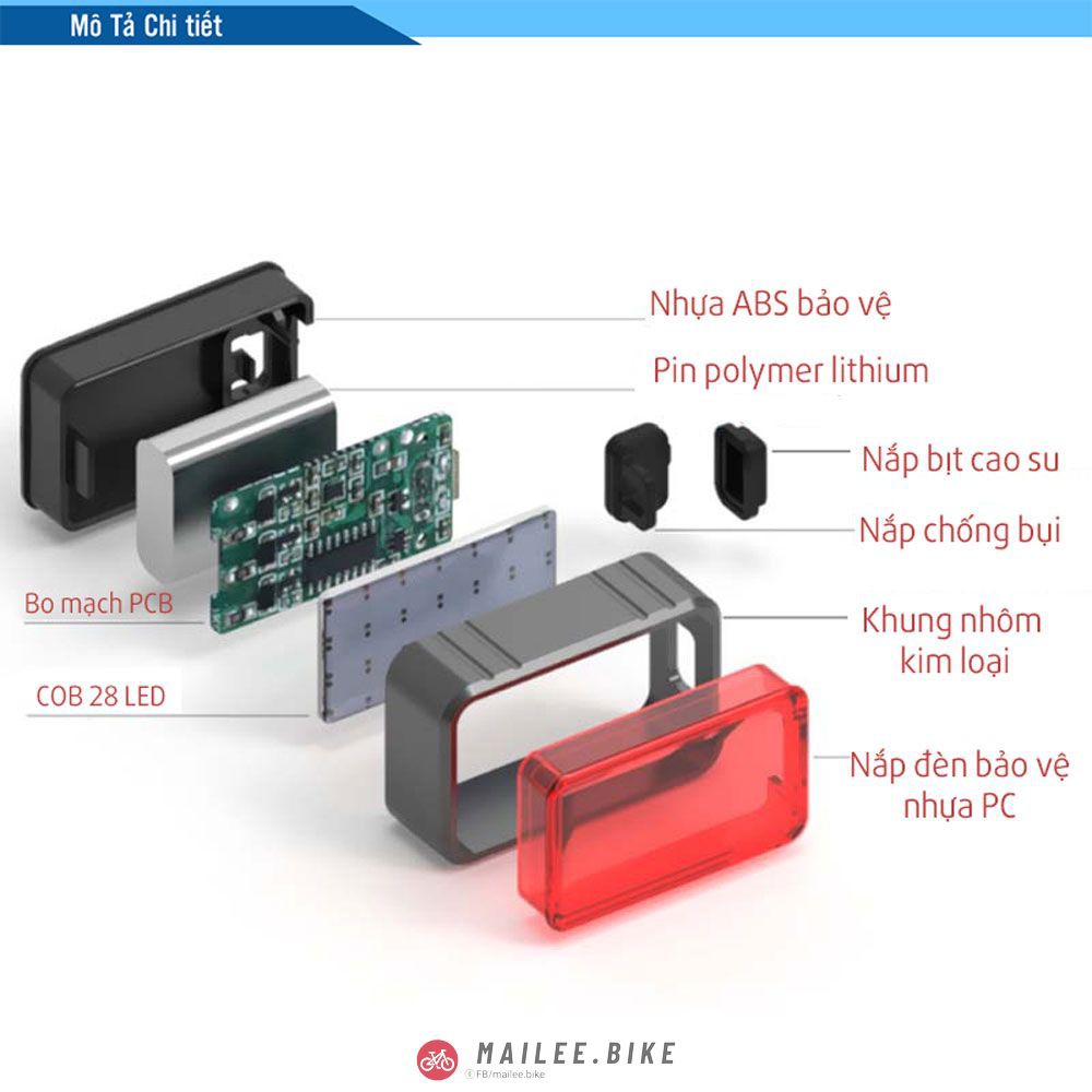 Đèn Hậu Xe Đạp Siêu Sáng Đèn Phanh Cảm Biến Sạc Điện Usb Chống Nước 4 Chế Độ Sáng Chiếu Xa Tiện Dụng