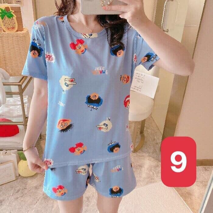 [CÓ ẢNH THẬT] Bộ Đồ Ngủ Nữ Siêu Hot Mùa Hè Cộc Tay Dễ Thương Chất Liệu Mềm Mịn, Thoáng Mát, Giá Rẻ | BigBuy360 - bigbuy360.vn