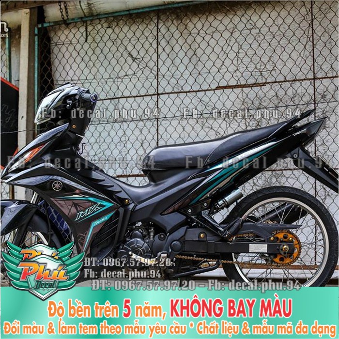 Tem rời EX 2011-2014 MX đen xanh ngọc (P) -1